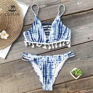 Tie-Dye Blue Bikini Set